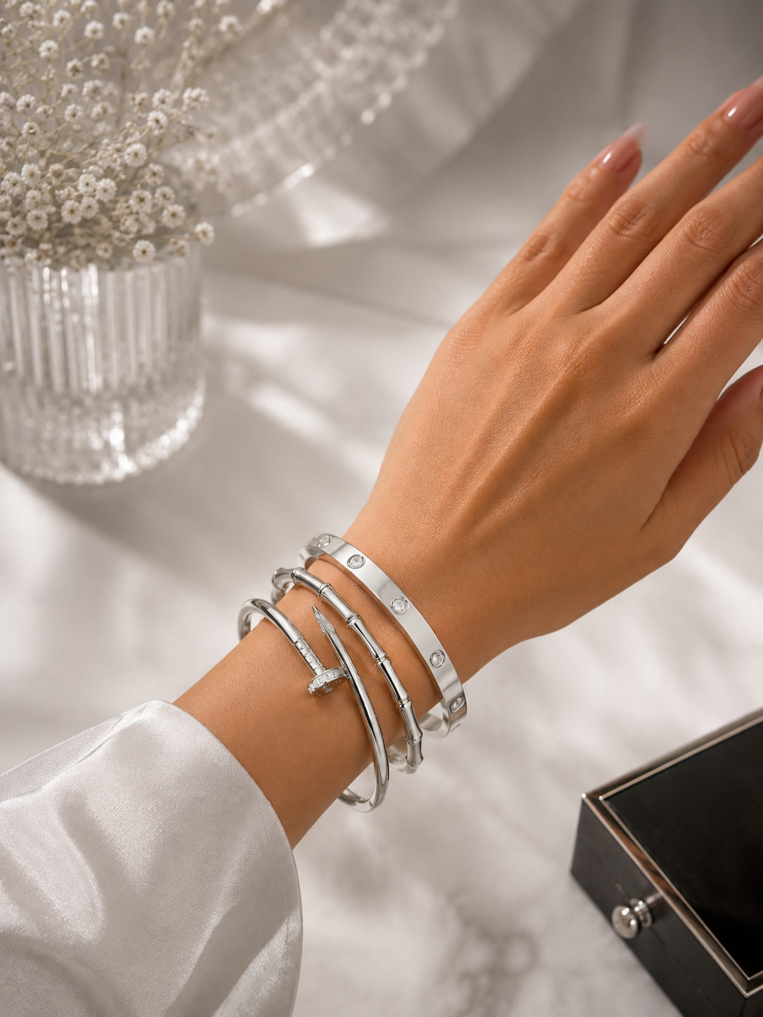 Pack 3 Bracelets + 1 Gourmette Offerte | Acier Inoxydable